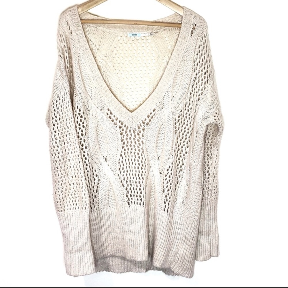 Kimchi Blue: OverSized knitted Cream Sweater (Size Small)